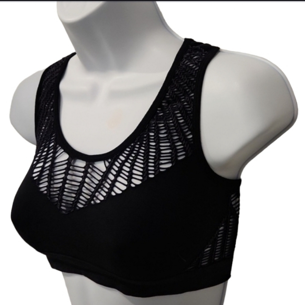 Xhilaration Cut Out Razor Back Spots Bra - Picture 3 of 4